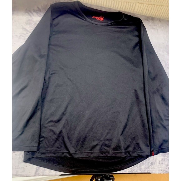 Spyder Active Long Sleeve Men's Size XL Pullover Activewear Shirt Black - Picture 10 of 10